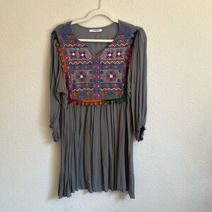 Embroidered Boho Dress – Size 8